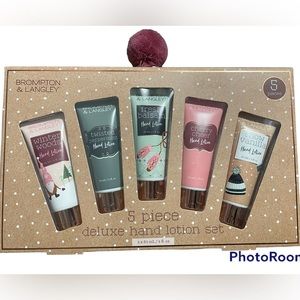 NIB, Brompton & Langley Deluxe 5 piece hand lotion set